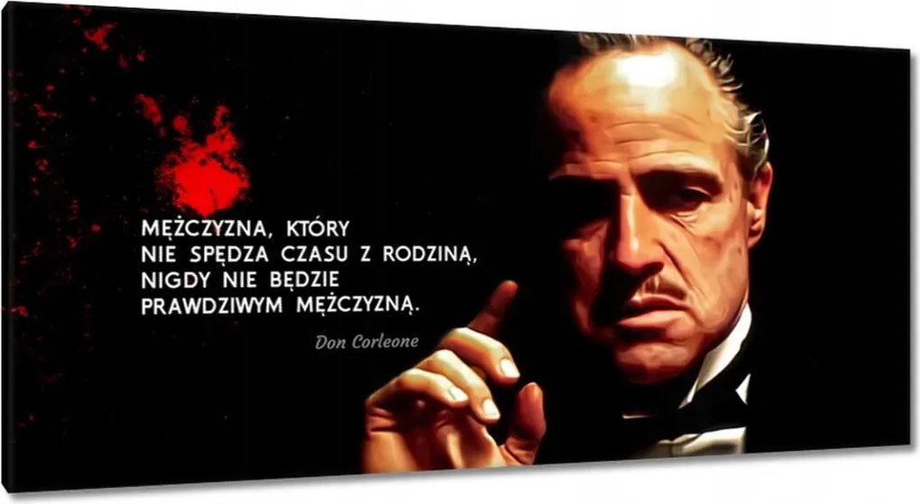 Festmények 115x55 Don Vito Corleone God Fat