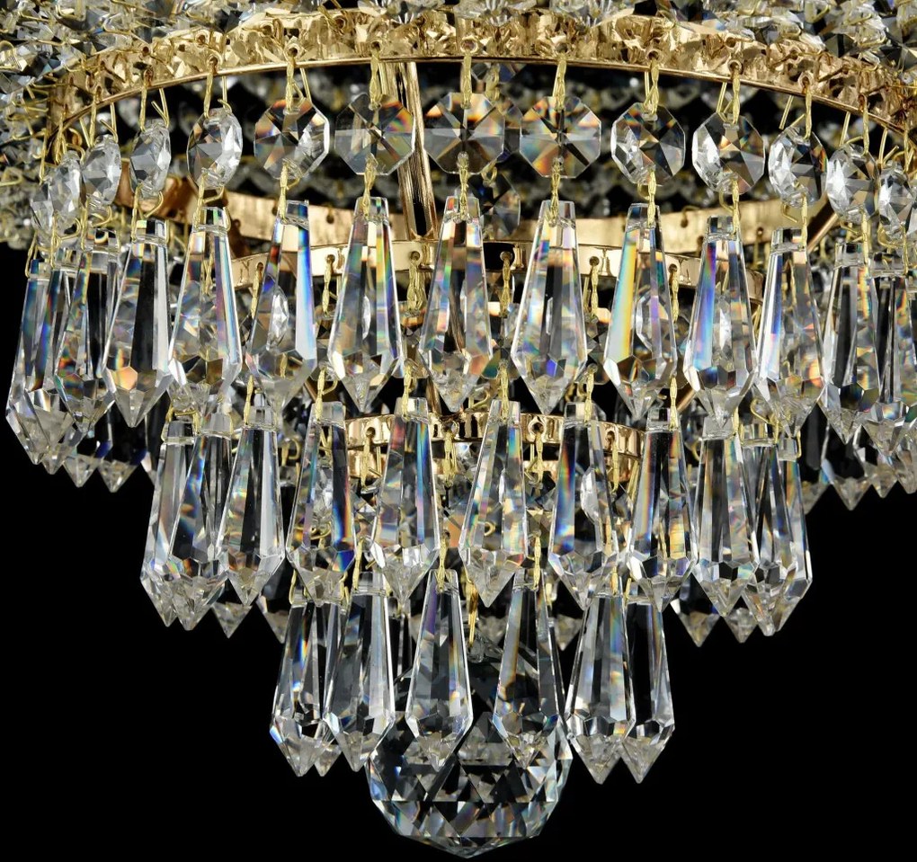 MAYTONI DIA890-CL-06-G PALACE Kristály Mennyezeti Lámpa Antik Arany E27 IP20