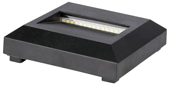 LED kültéri lépcsővilágítás 2W 230V IP65 4000K fekete