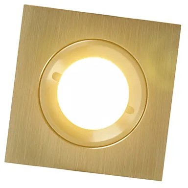 6 darabos modern, négyzet alakú, süllyesztett spotlámpa szett arany színben IP44 - Xena