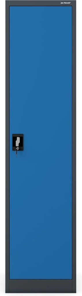 Zárható irattároló szekrény antracit-kék: ALEX 450 x 1850 x 400 mm