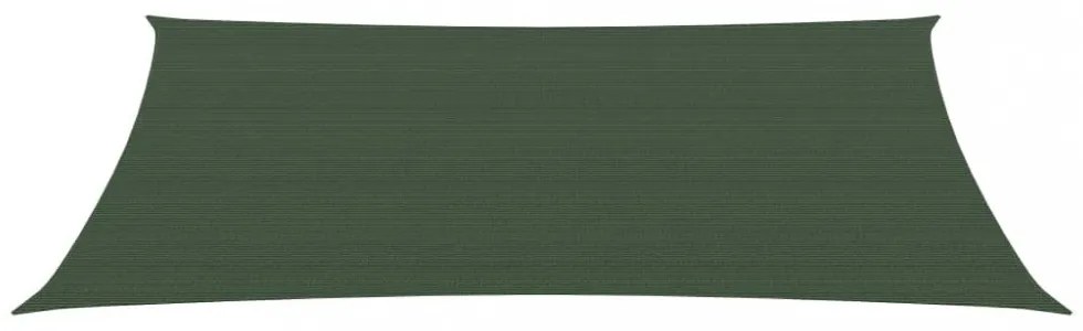 sötétzöld HDPE napvitorla 160 g/m² 2 x 5 m
