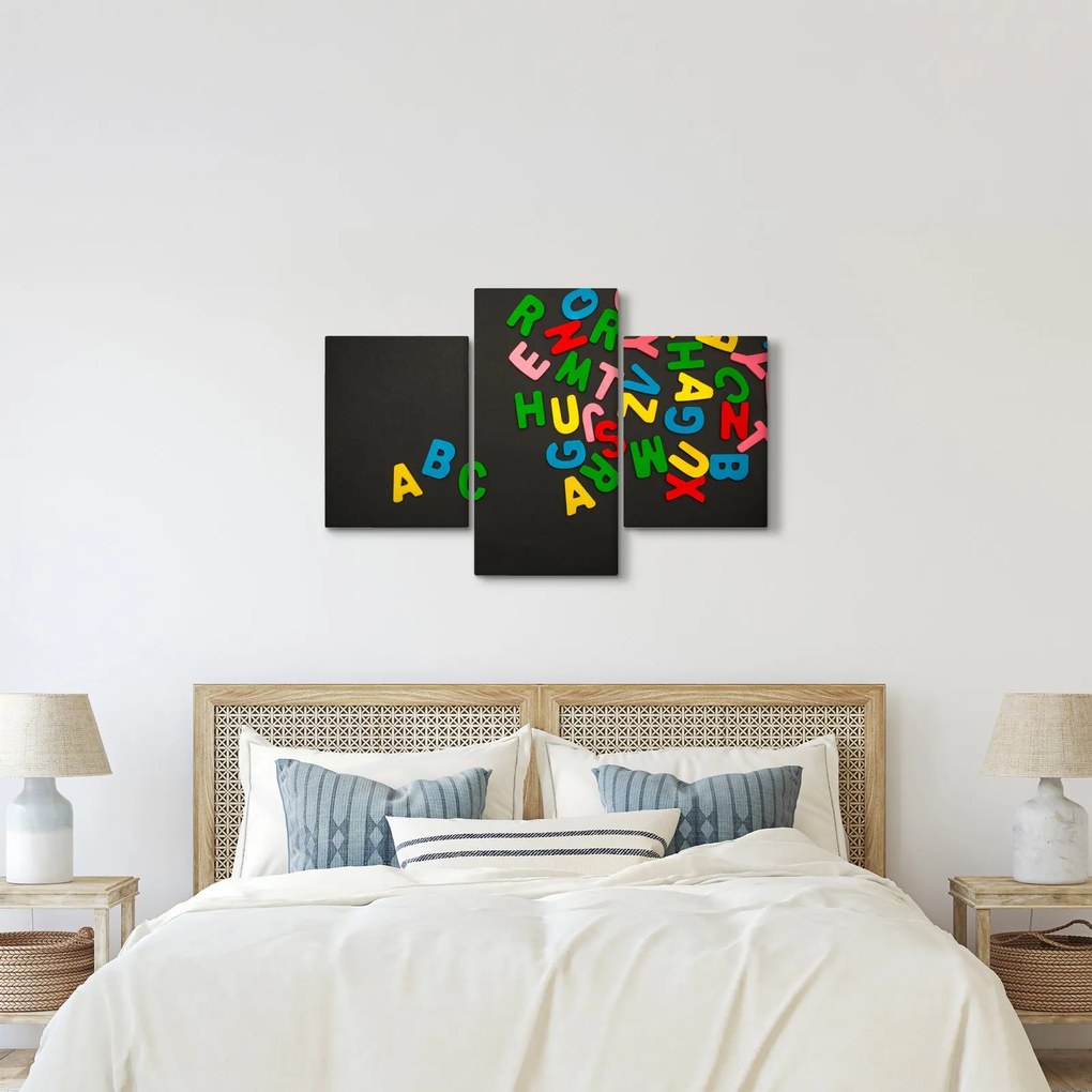 Kép - színes betűk (90x60 cm)