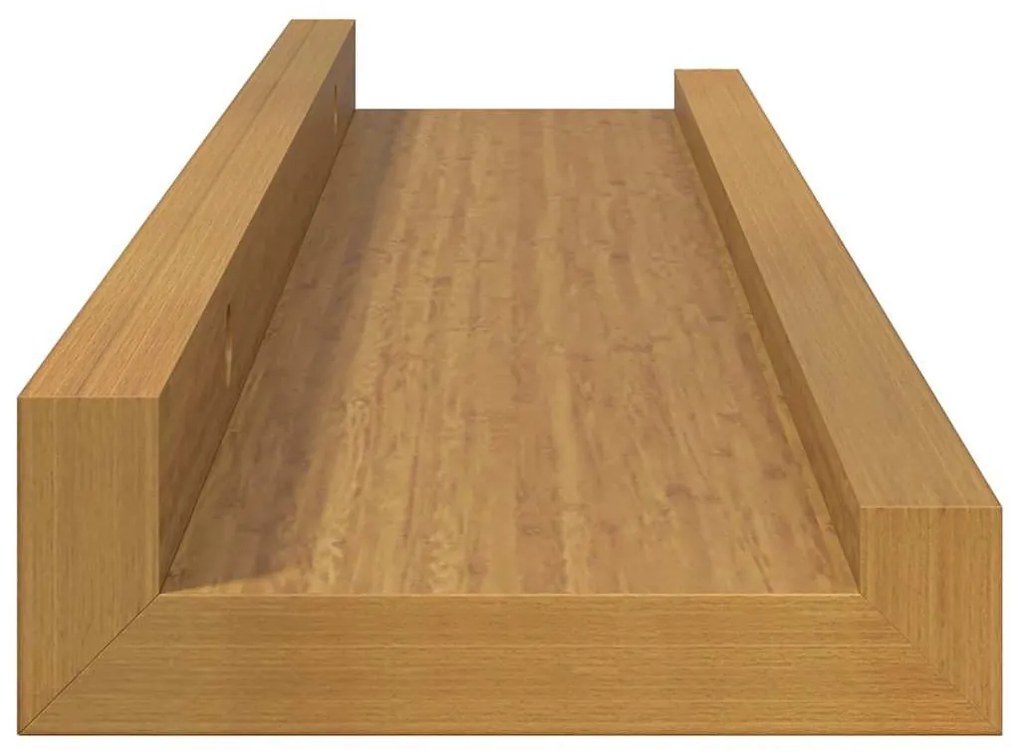 Falpolc polcokkal tárolóval 4 pcs Bézs 40 x 9 x 3 cm Faanyag