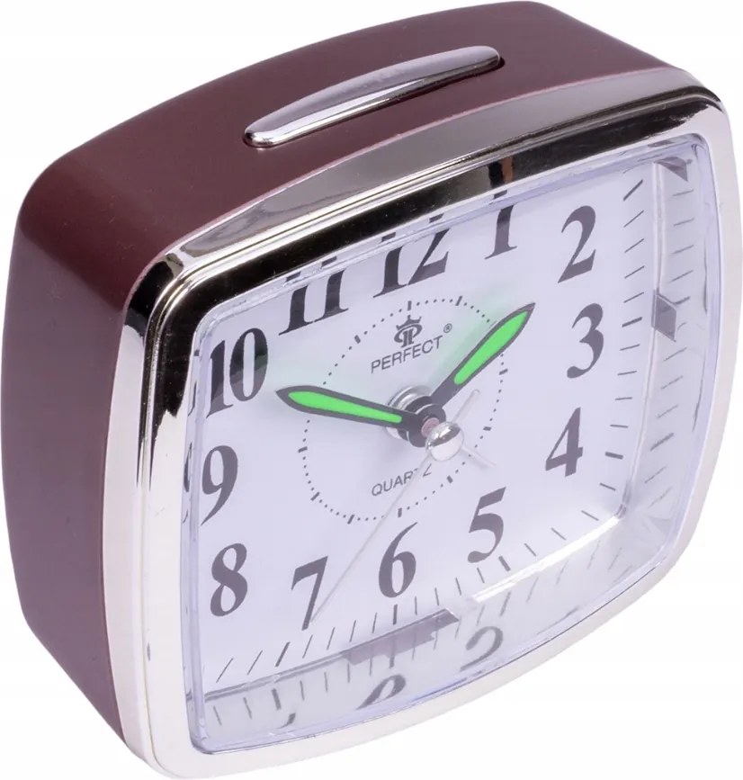 Kvarc Ébresztőóra Perfect Folyó Snooze 6119 barna 4 db elem