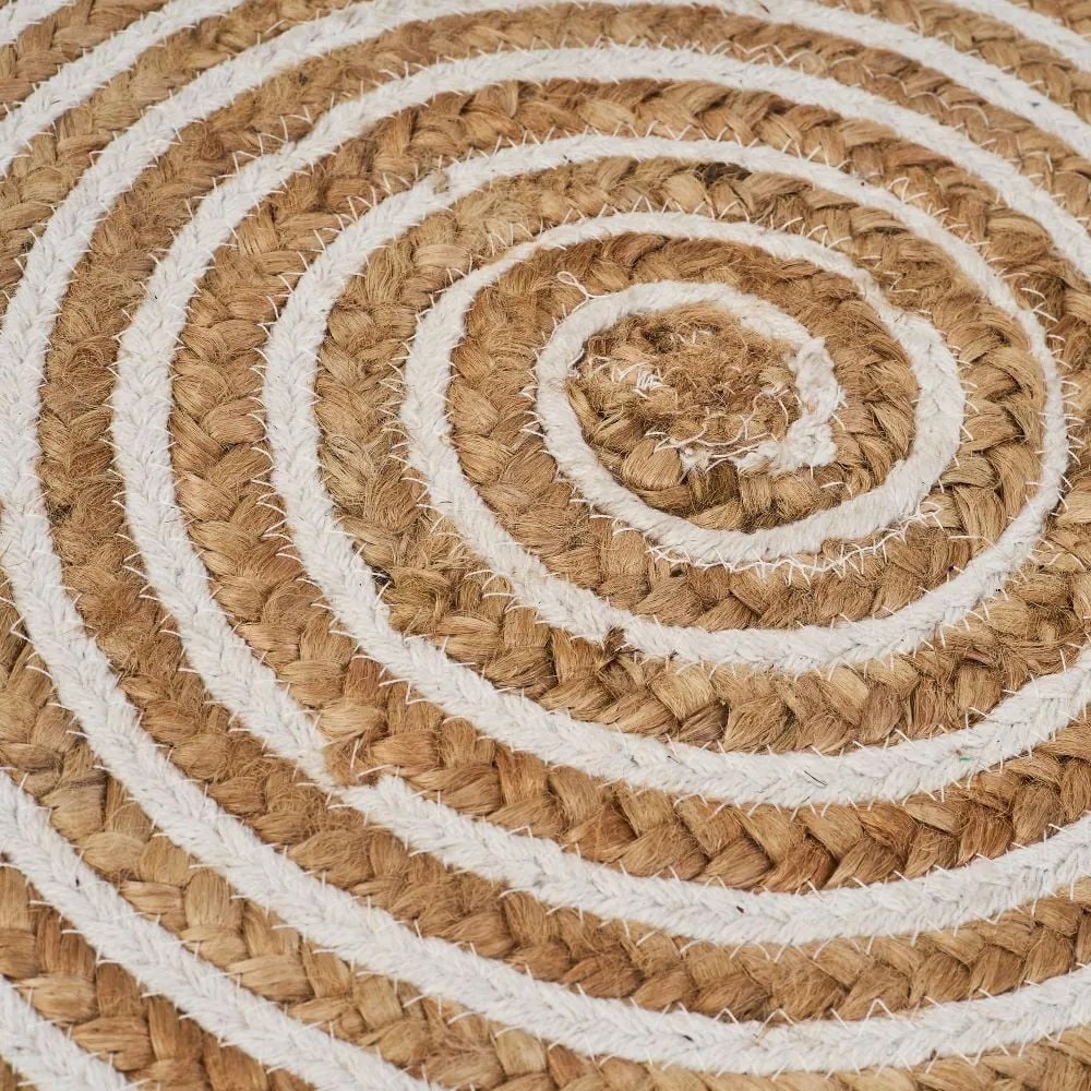 Natúr színű juta kerek szőnyeg ø 100 cm Natur – Casa Selección