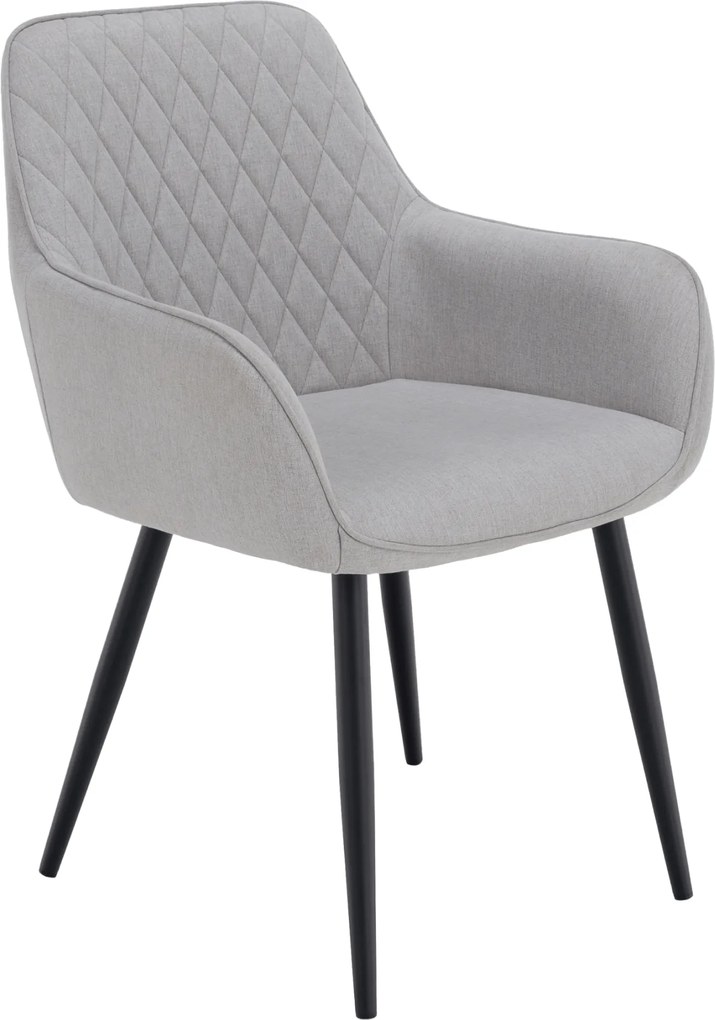 Design fotel, világosszürke/fekete, OSKOR