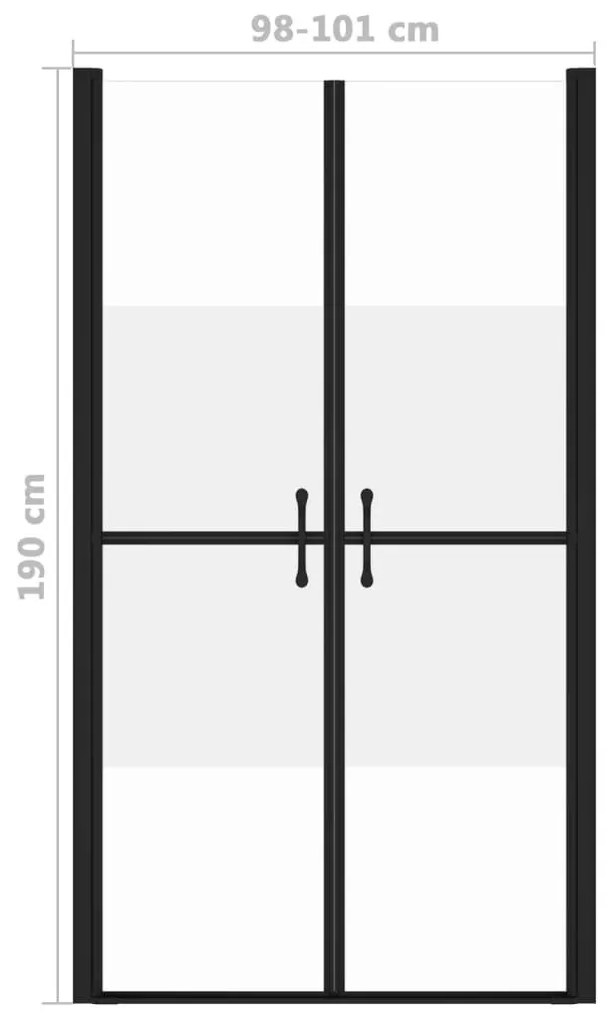 Félig matt ESG zuhanyajtó (98-101) x 190 cm