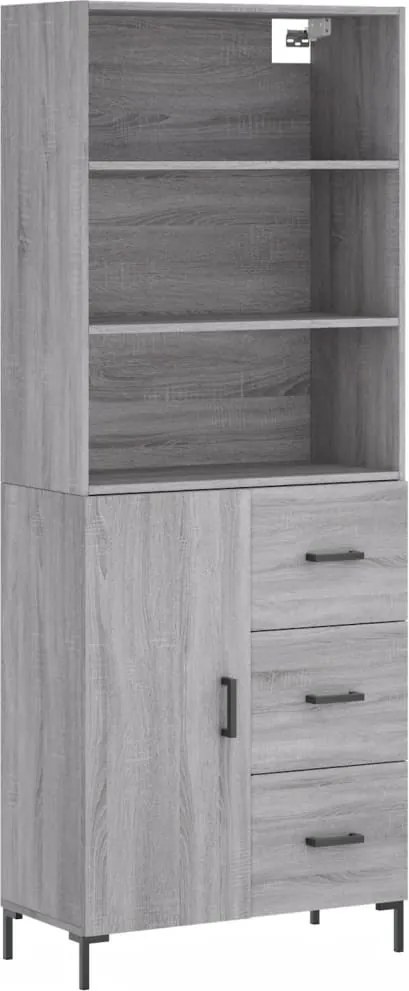 vidaXL szürke sonoma szerelt fa magasszekrény 69,5 x 34 x 180 cm