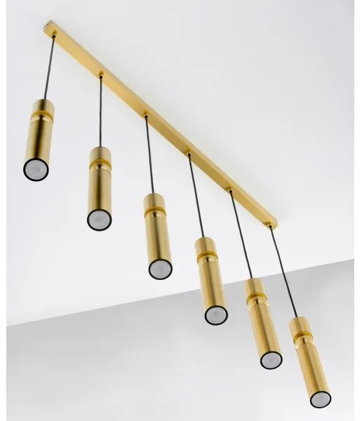 Jupiter 2011 - Csillár zsinóron ALAS 6xGU10/10W/230V arany