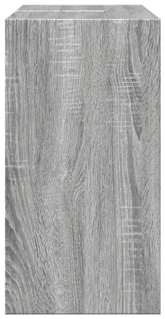 szürke sonoma színű szerelt fa mosdószekrény 63 x 29 x 55 cm