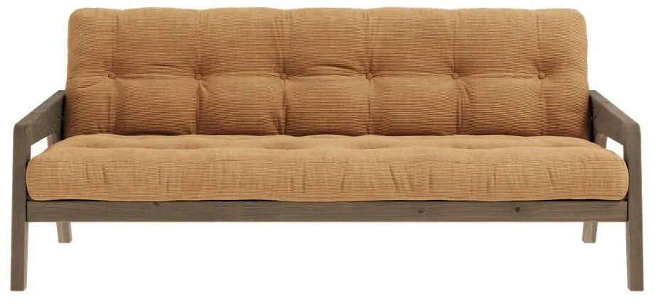 Mustársárga kinyitható kanapé 190 cm Grab Carob – Karup Design