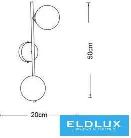UNIVERSO Fali lámpa 2xG9 max.10w 200x500mm IP20 Óarany 5év