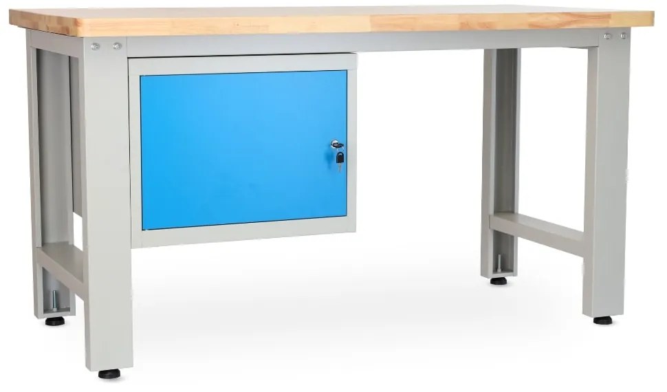 Műhelyasztal Solid OAK-10, 150 cm, függő doboz, tölgy