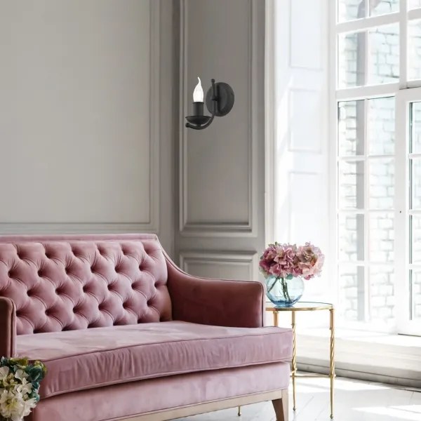 Fali lámpa LUCY 1xE14/60W/230V fekete