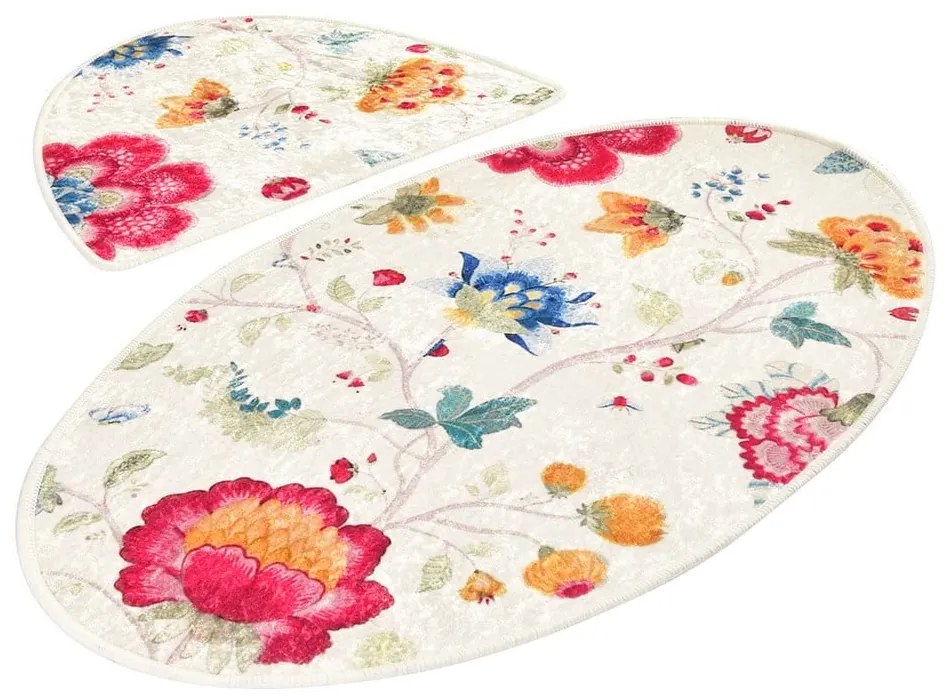 Világosbarna fürdőszobai kilépő szett 2 db-os 60x100 cm Arya – Foutastic