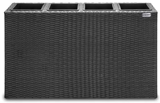 Casaria® Virágtartó - 4 darabos - 95x27x60 cm - fekete
