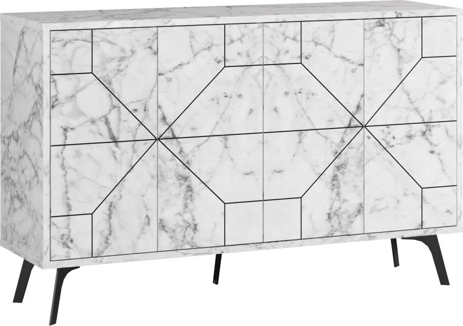 Dune komód, carrarai márvány, 123 cm