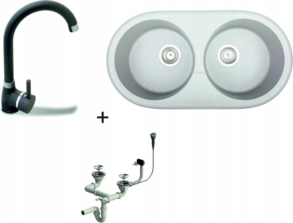 Gránit Mosogató Konyhai mosogató +Mérleg csaptelep