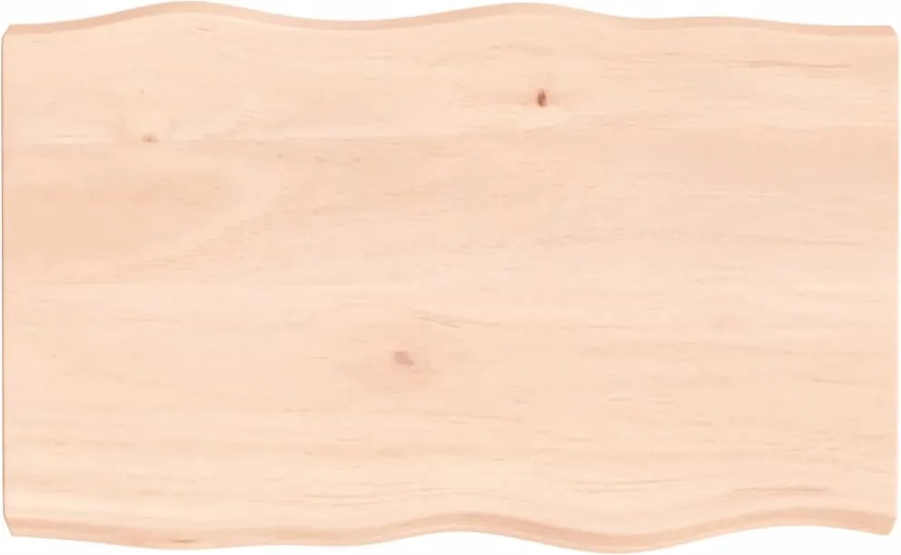 vidaXL asztallap 80x50x(2-6) cm kezeletlen tömör fa élőszegélyes