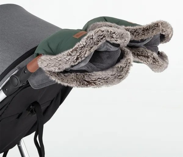 PETITE&MARS - SZETT Gyerek bundazsák 4 az 1-ben COMFY + babakocsi kézmelegítők FURRY Khaki