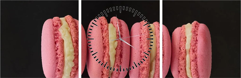 Macaroons képe (órával) (90x30 cm)