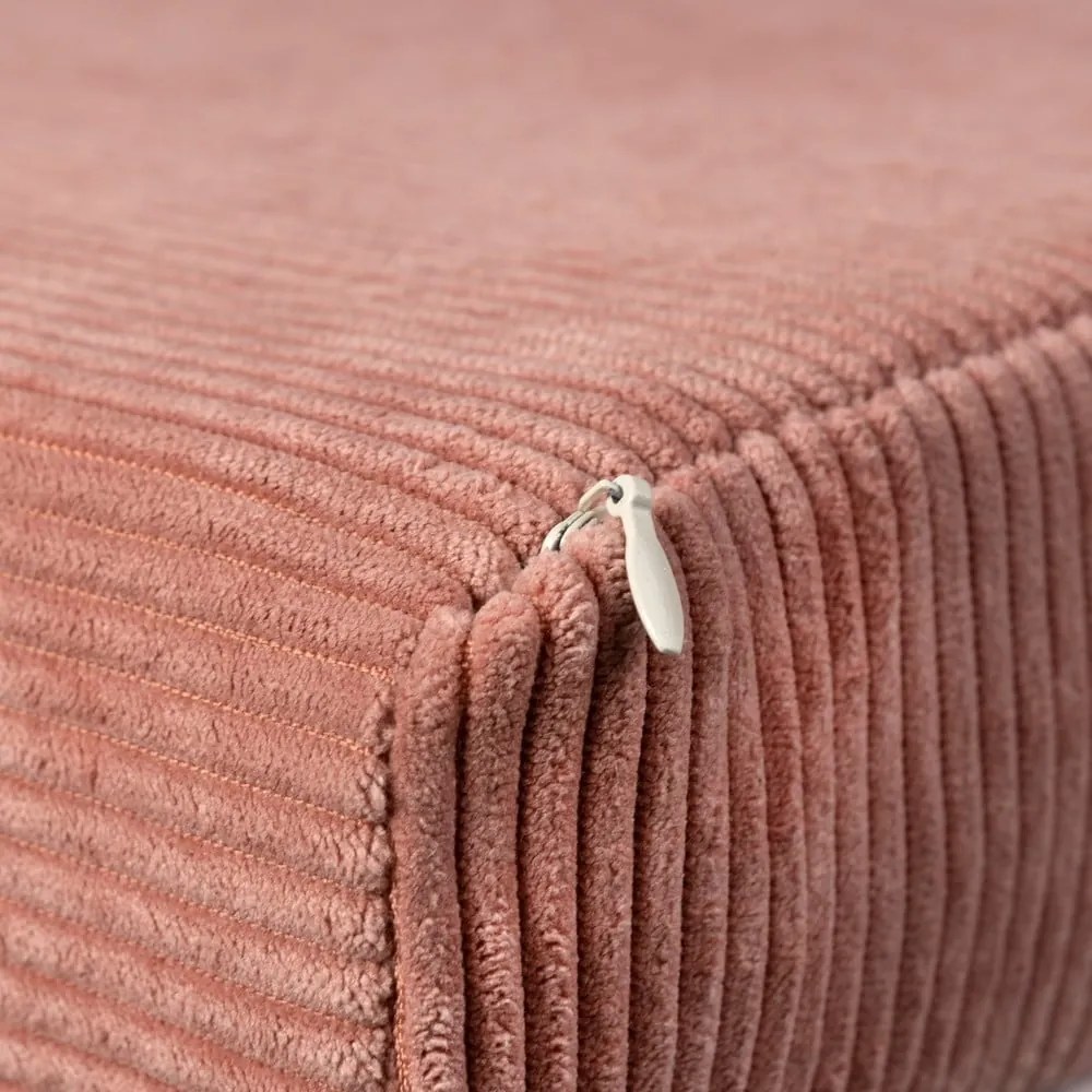 Világos rózsaszín kordbársony habszivacs játszótér 75x41x7 cm Bloque Montessori – Little Nice Things