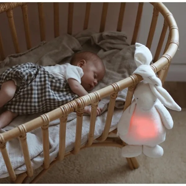 Moonie - Snuggle buddy dallammal és lámpával nyuszi krém