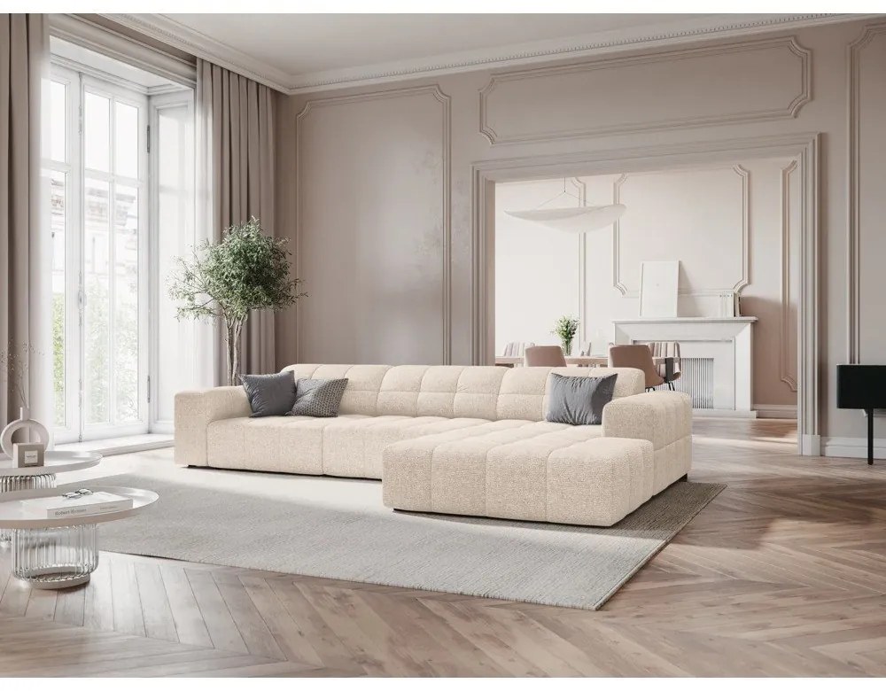 Krémszínű sarokkanapé (jobb oldali) Chicago – Cosmopolitan Design