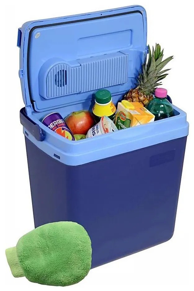 Kijelzős hűtőláda 48W/230/12V 25 l kék