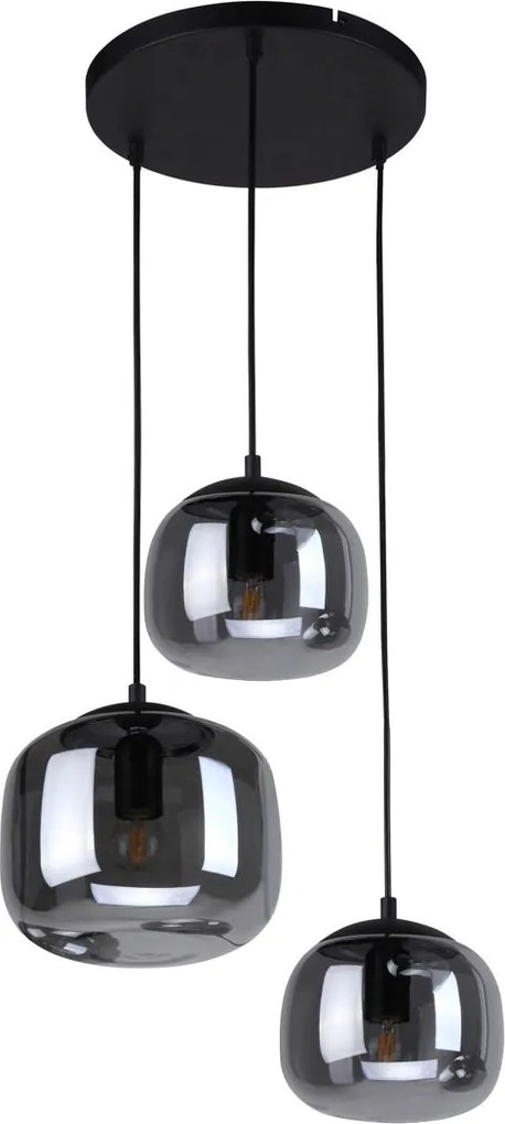 Italux modern függeszték calto fekete füstös itxpnd-67705-3-bk-sg