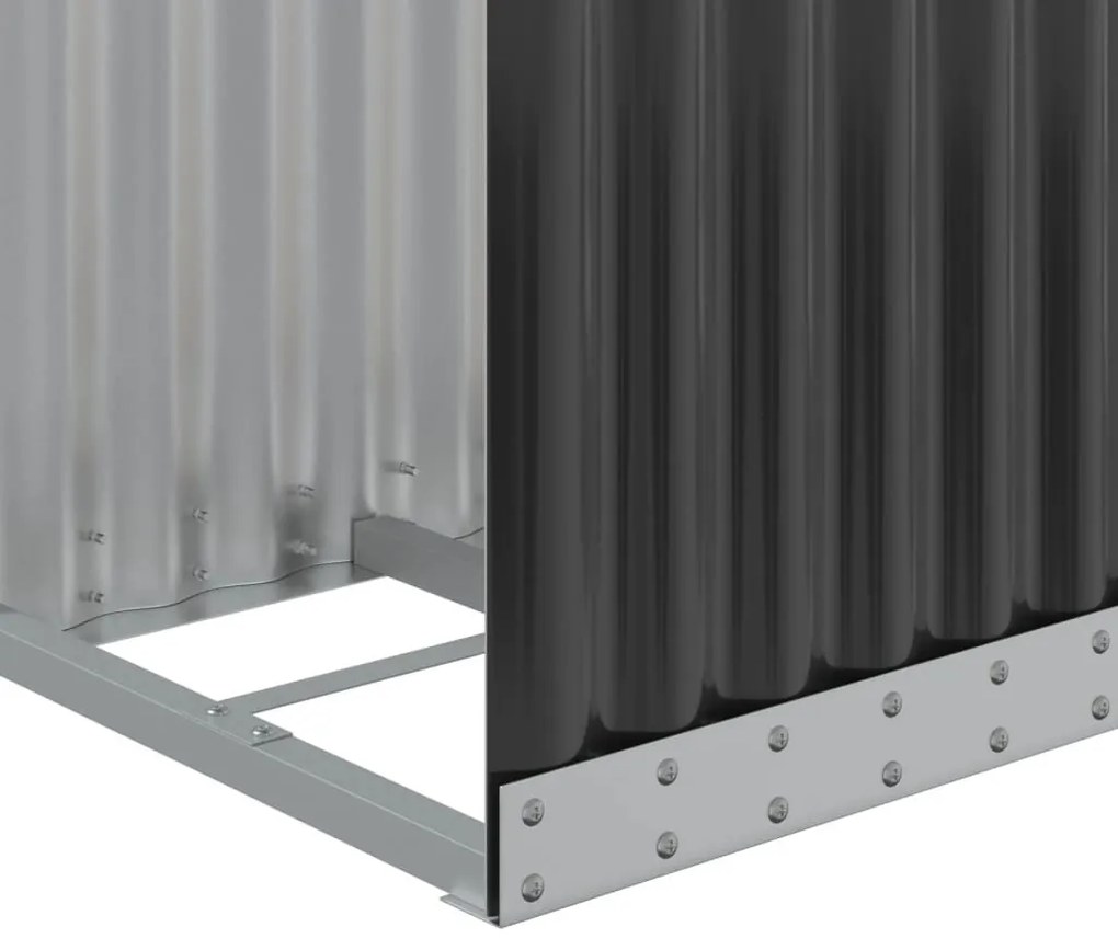 antracit színű horganyzott acél fatörzstartó 40 x 45 x 100 cm