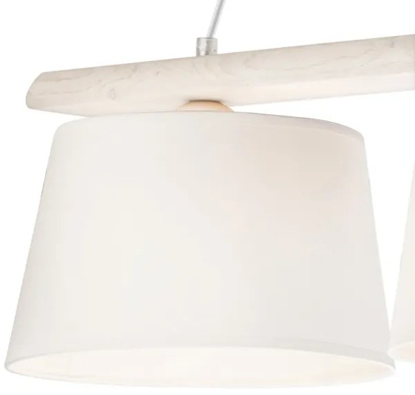 AIDA függeszték kötéllel, 3x E27/60W/230V, Ø 25 cm, tölgy/fehér