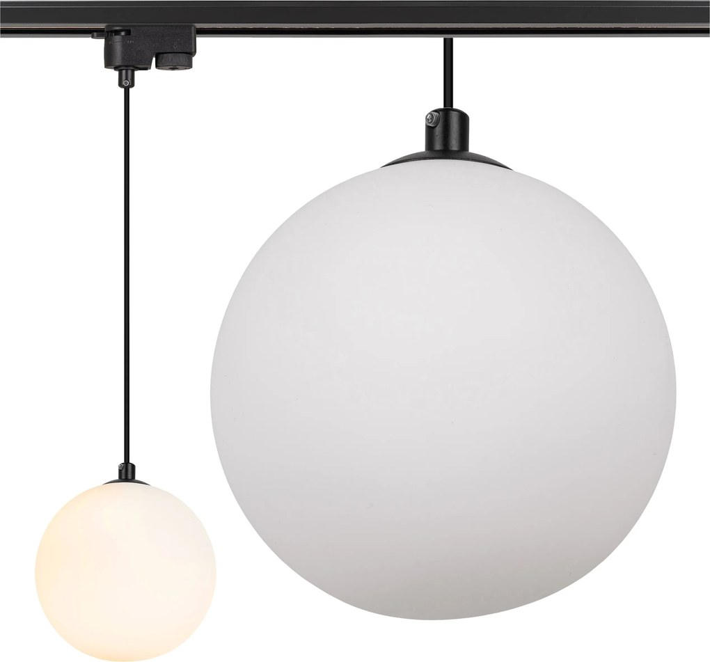 G9 sínre akasztható lámpatest üveg fehér gömb Kerek lámpabúra 12cm IP20