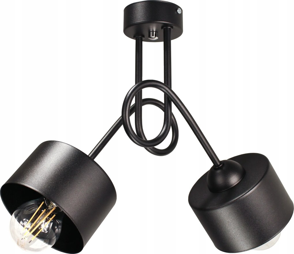 Mennyezeti lámpa lógó csillár plafon Edison Loft fekete mennyezeti lámpa