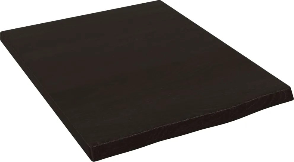 vidaXL sötétbarna kezelt tömör fa fürdőszobai pult 40x50x2 cm