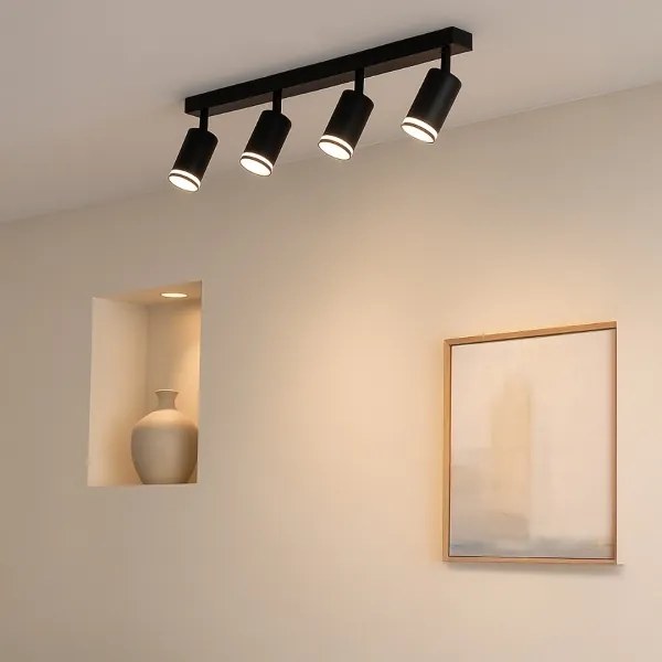 PIPE spotlámpa 4xGU10/10W/230V fekete