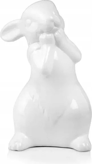 Húsvéti nyuszi fehér figura dekoráció 18 cm