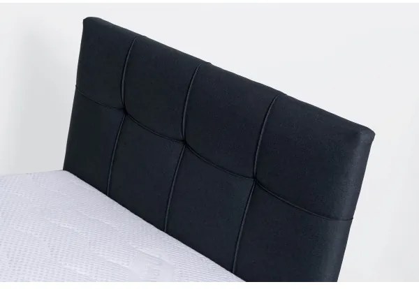 Kárpitozott ágy MARIA ONE 90x200 cm, tárolóval, matrac nélkül, antracit