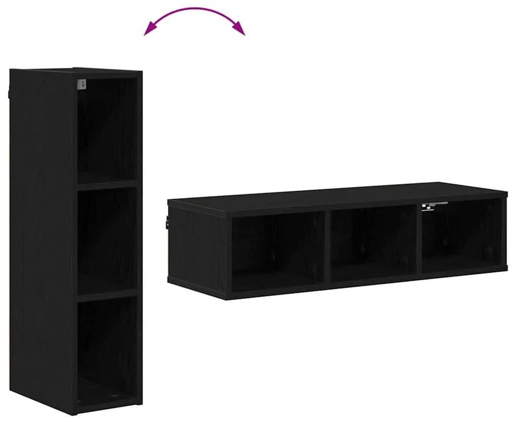 Függő szekrény Riga Fekete tölgy 20 x 29,5 x 80 cm Faanyag