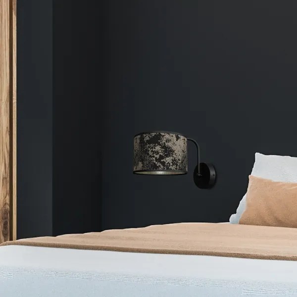 Fali lámpa SATINO 1xE27/60W/230V fekete/arany