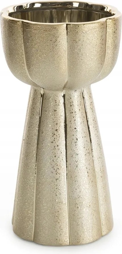 Dekorációs váza 13X13X25 arany csillogó elemekkel divatos design