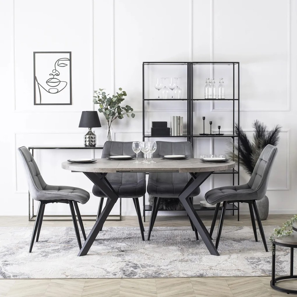 Szürke Bársony Étkezőszék RIO