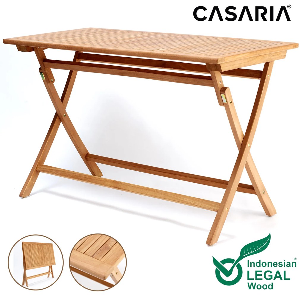 Casaria® Kerti asztal Cantaria - teak