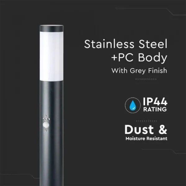 Kültéri lámpa érzékelővel 1xE27/60W/230V IP44 80cm antracit