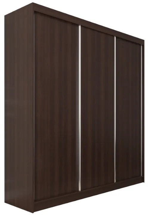 GALAN tolóajtós ruhaszekrény, 180x216x61, wenge