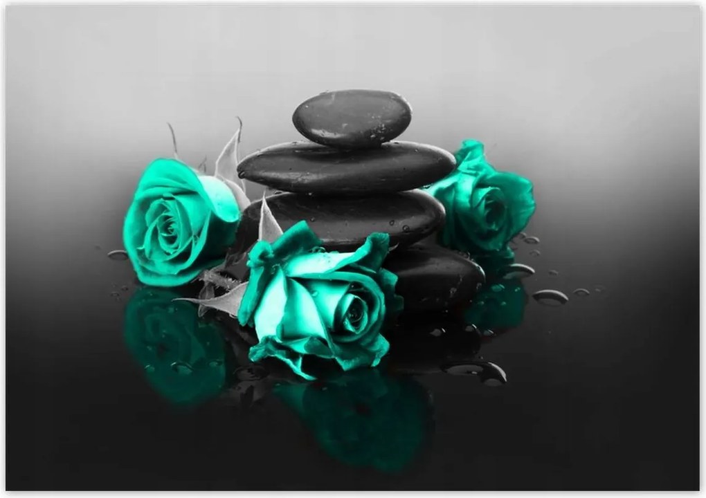 Poszterek 100x70 Menta rózsa Spa Wellness