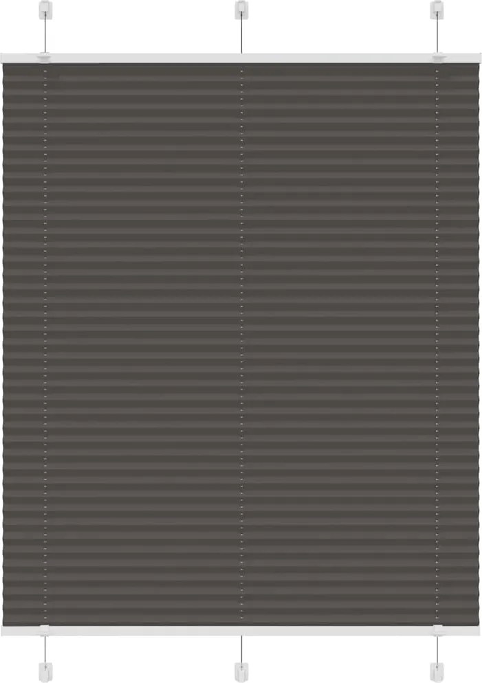 vidaXL pliszírozott redőny fekete 105x100 cm szövetszélesség 104,4 cm