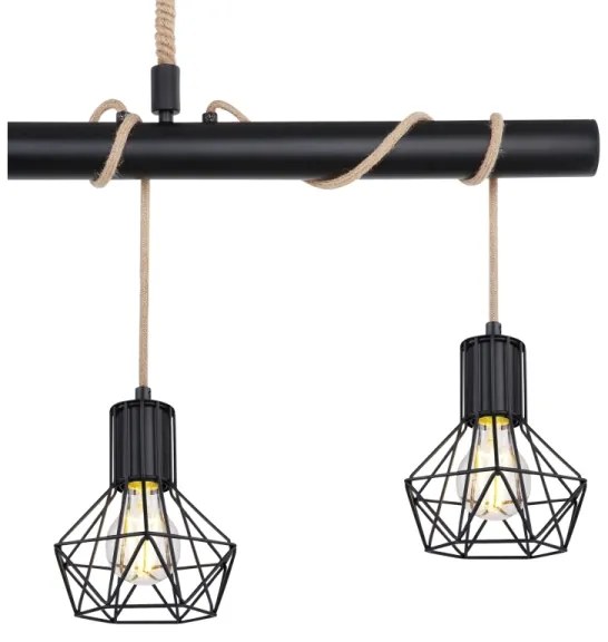 Globo 54017-4H - Csillár zsinóron PRISKA 4xE27/60W/230V