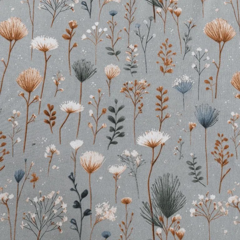 Mikroszálas lepedő BOTANIC FIELD szürke 180x200 cm